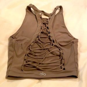 ALO strappy crop workout top